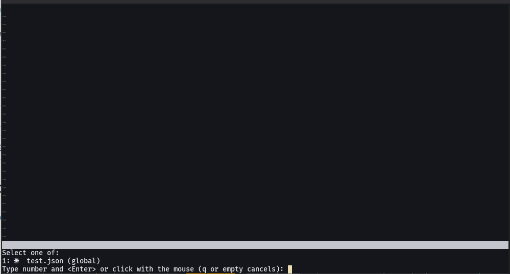 Selection of existing scratch file